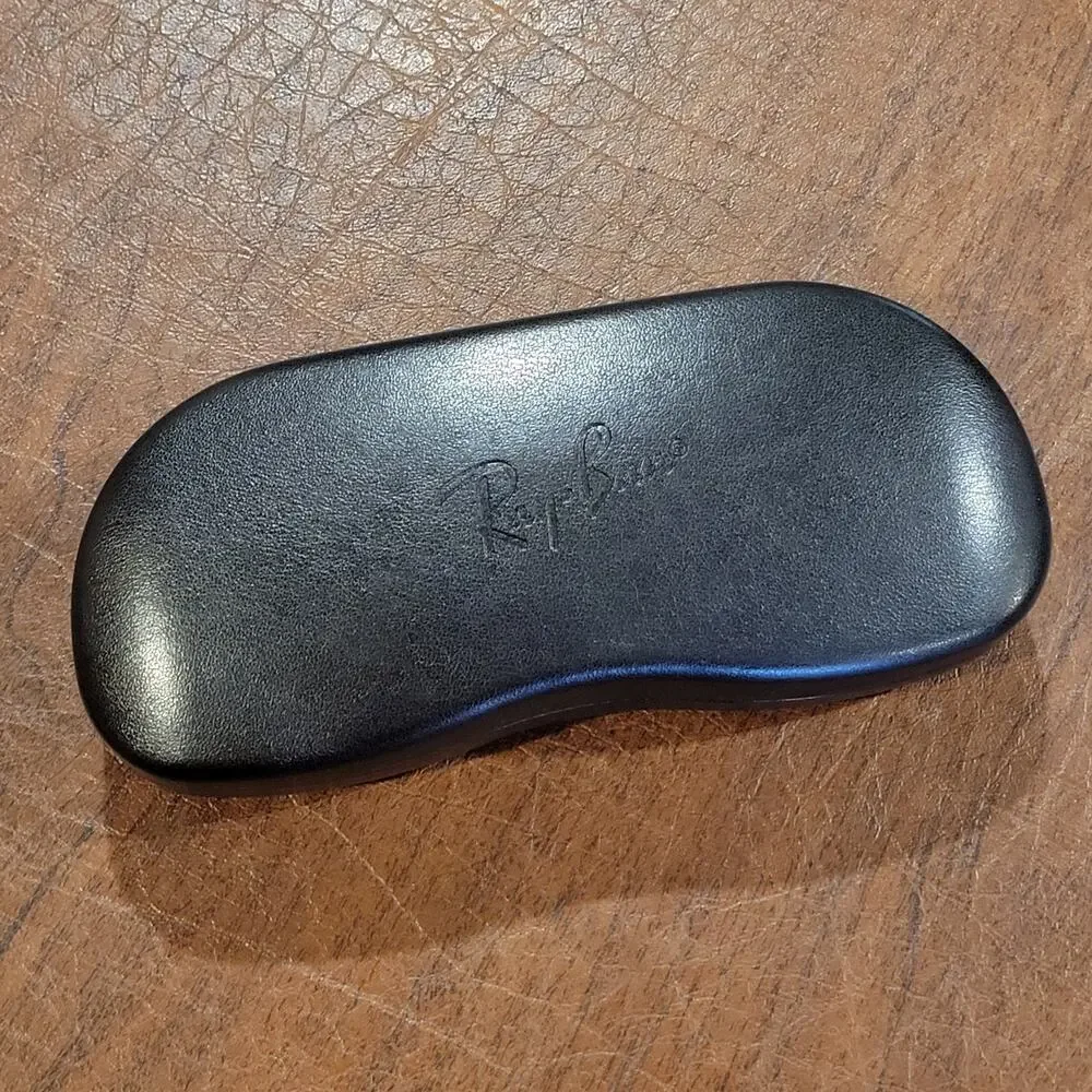 Ray-ban hard clamshell sunglasses eyeglasses black case 200125